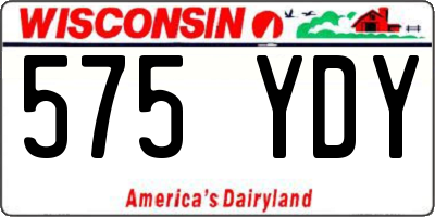 WI license plate 575YDY