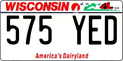 WI license plate 575YED