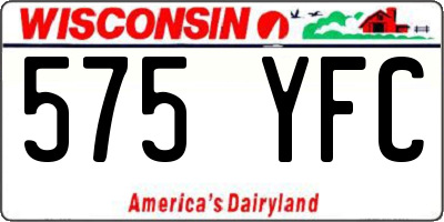 WI license plate 575YFC