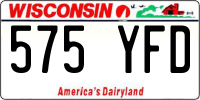 WI license plate 575YFD