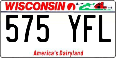 WI license plate 575YFL