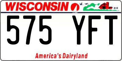 WI license plate 575YFT