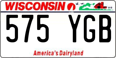 WI license plate 575YGB