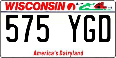 WI license plate 575YGD