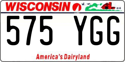 WI license plate 575YGG