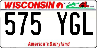 WI license plate 575YGL