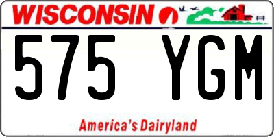 WI license plate 575YGM