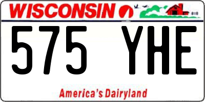 WI license plate 575YHE