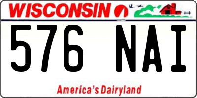 WI license plate 576NAI