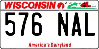 WI license plate 576NAL