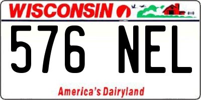 WI license plate 576NEL