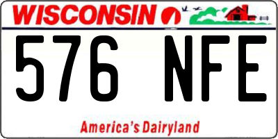 WI license plate 576NFE