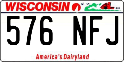 WI license plate 576NFJ