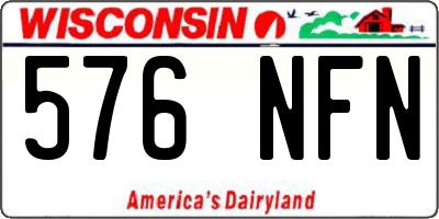 WI license plate 576NFN