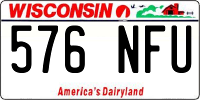 WI license plate 576NFU