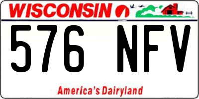 WI license plate 576NFV