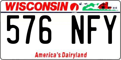 WI license plate 576NFY