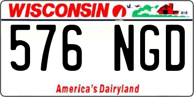 WI license plate 576NGD