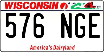 WI license plate 576NGE