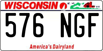 WI license plate 576NGF