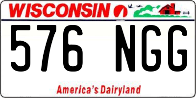 WI license plate 576NGG