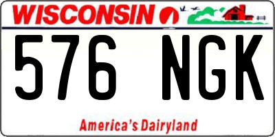 WI license plate 576NGK