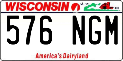 WI license plate 576NGM