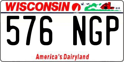 WI license plate 576NGP