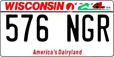 WI license plate 576NGR