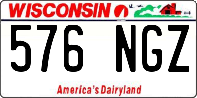 WI license plate 576NGZ