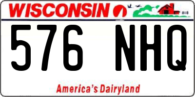 WI license plate 576NHQ