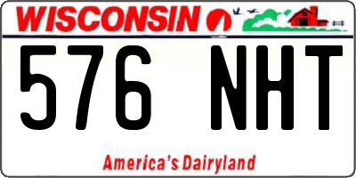 WI license plate 576NHT