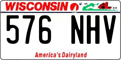 WI license plate 576NHV