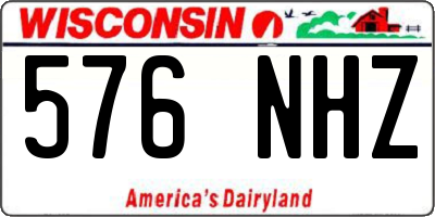 WI license plate 576NHZ