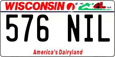 WI license plate 576NIL