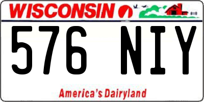 WI license plate 576NIY