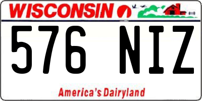 WI license plate 576NIZ