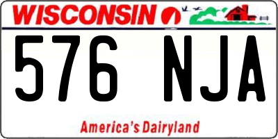 WI license plate 576NJA