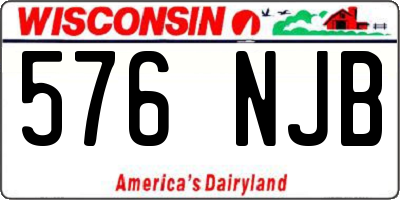 WI license plate 576NJB