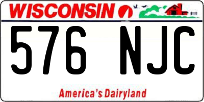 WI license plate 576NJC