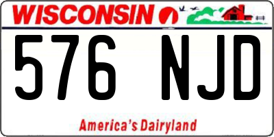 WI license plate 576NJD