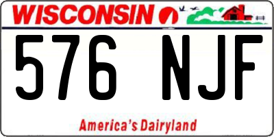 WI license plate 576NJF