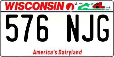 WI license plate 576NJG