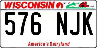WI license plate 576NJK