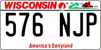 WI license plate 576NJP