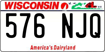 WI license plate 576NJQ