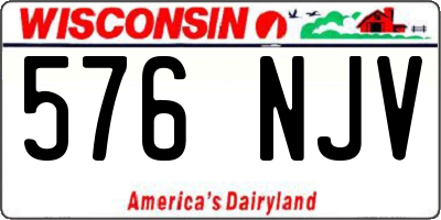WI license plate 576NJV
