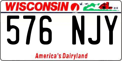 WI license plate 576NJY