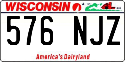 WI license plate 576NJZ