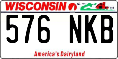 WI license plate 576NKB